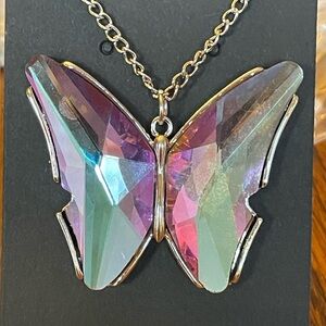 Butterfly Pendant Necklace & Earring Set